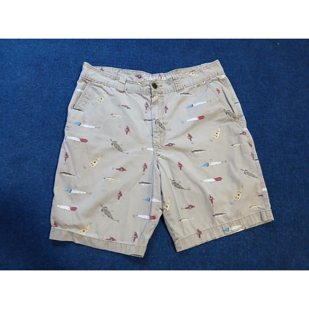 Magellan Outdoor Men Shorts with Fishing Lures & Pockets 100% Cotton 34